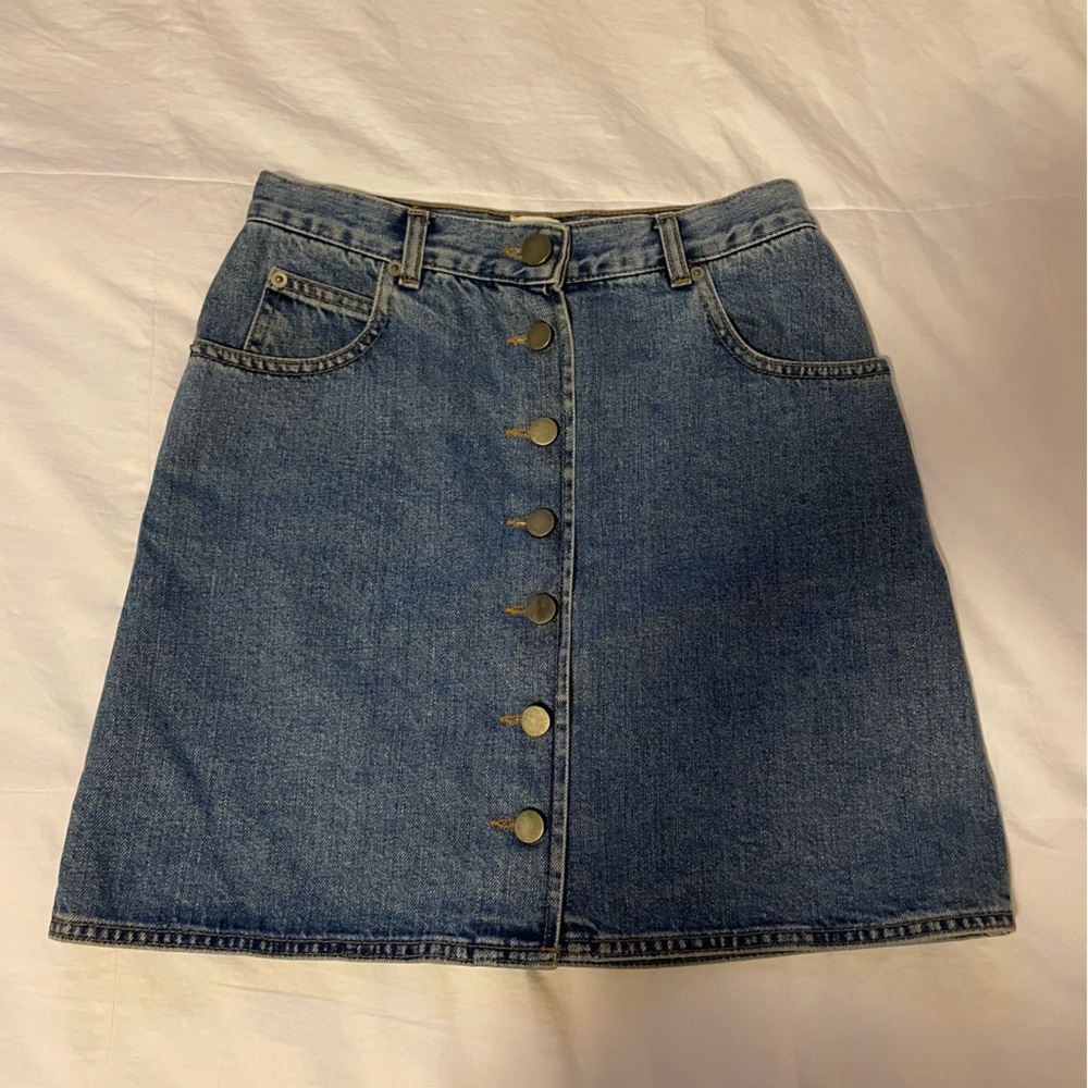 ASOS Button Front Jean Skirt